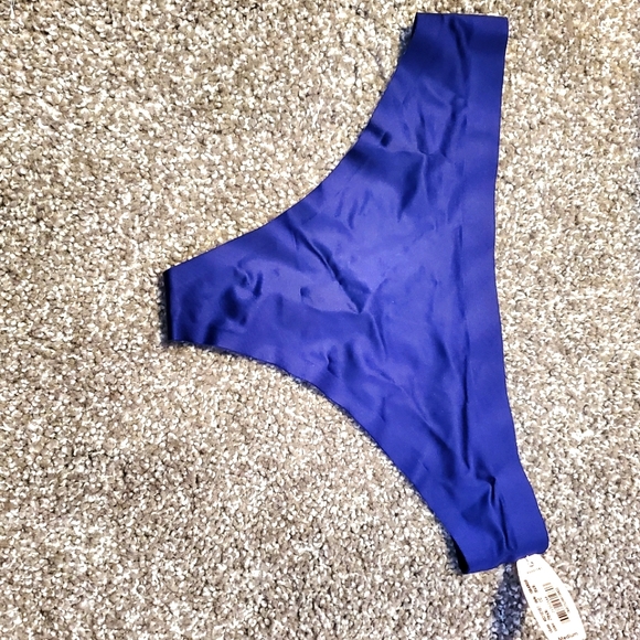 6 $30     π BNWT laser cut thong - DARK VIOLET BLUE - Picture 1 of 7